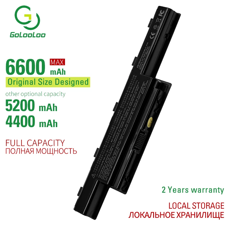 6600 мАч 6CELL Новый аккумулятор для ноутбука Acer Aspire V3 4741 5552 5560G 5733Z 5736 5736ZG 5741ZG 5742G 5742Z
