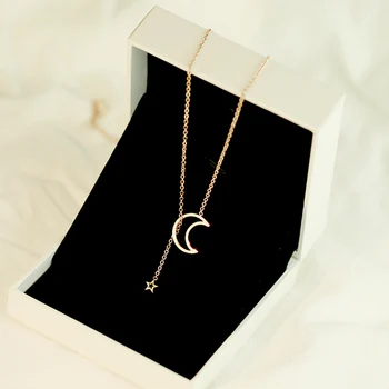

BLINLA Gold Color Star Moon Party Women's Pendant Necklace Fashion Female Choker Necklaces Jewelry Simple Ladies Jewelry Gifts