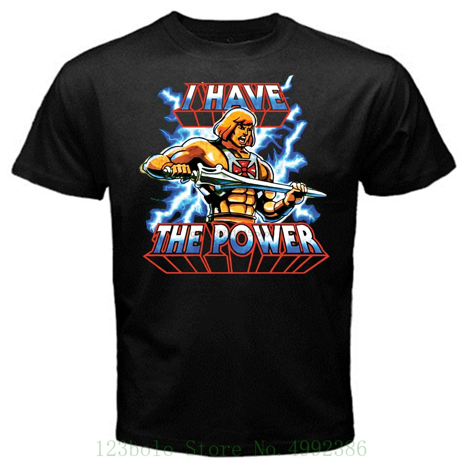 He-Man I Have The power Классическая Ретро футболка с мультипликационным принтом для