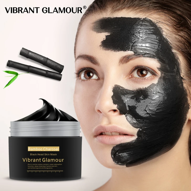 

VIBRANT GLAMOUR Bamboo Charcoal Blackhead Remover Nose Mask Peeling Face Mask Deep Cleansing Shrink Pore Moisturizing Skin Care