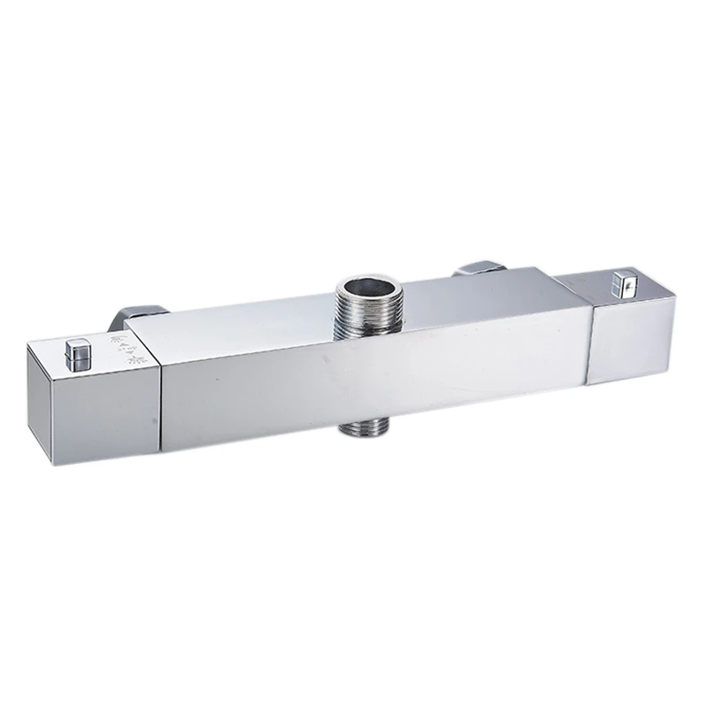 

Square Chrome Thermostatic Exposed Shower Bar Mixer Brass Diverter Valve Bath Faucet Diverter Valve