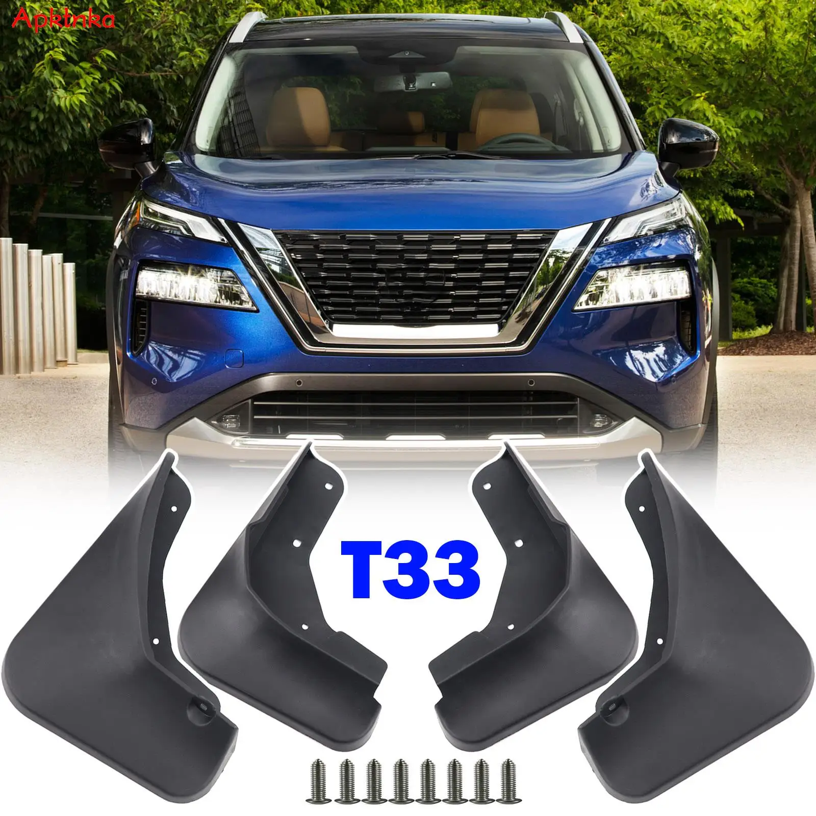 Apktnka 4x For Nissan Rogue X Trail XTRAIL T33 2021 Car Molded Front Rear Splash Guards Mud