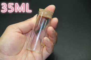 

1000PCS 30*75mm 35ml Test Tube with Cork Stopper Spice Bottles Container Jars Vials DIY Craft Glass Bottle Jars Storage Bottles