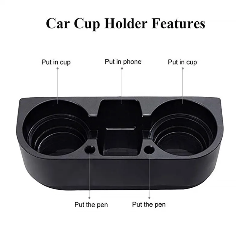 Car Seat Seam Wedge Cup Holder Cell Phone Holder Auto Food Drink Bottle Mount Stand Storage Organizer Multifunction Glove Box