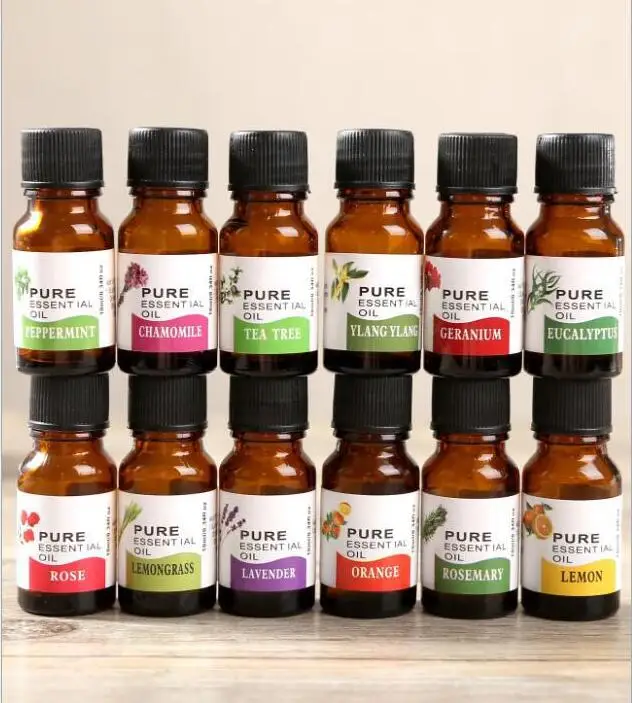

3/9/19 sets Lemon Lavender Essential Oils for Aromatherapy 10ml Natural Skin Care Wrinkle Lift Skin Plant Essential 12pcs/set