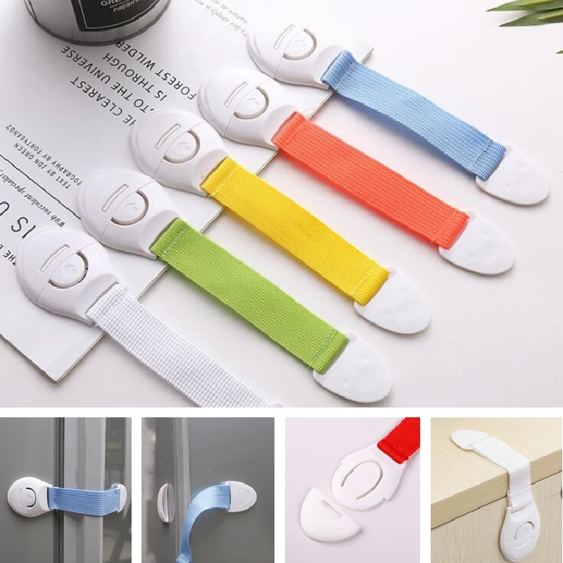 Toilet Locks-Straps Cabinet Safety-Locks Drawer-Door Baby-Protection Plastic Infant Kids