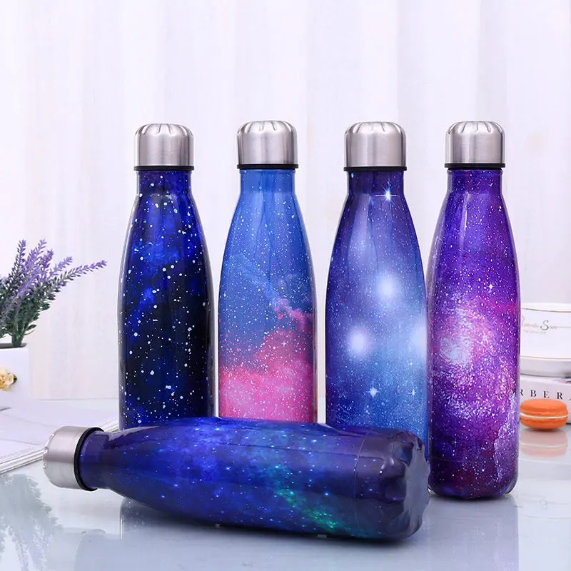 

Starry Sky Insulated Cold Cup BPA Free Water Bottle Stainless Steel Thermos Flask Leak-proof Drink Bottle For Water Gym Shaker