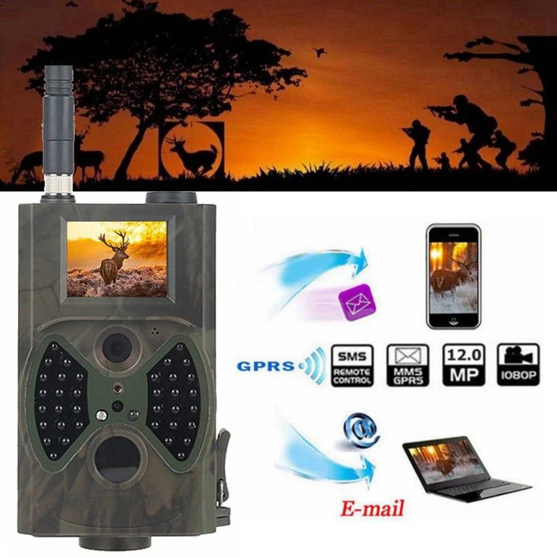 

HC-300M Hunting Camera Hd IR Surveillance Camera,12mp 1080p IP65 Waterproof Hunting Scouting Camera For Wildlife Monitoring, 2 I