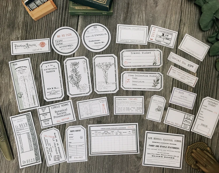 

26 шт Ретро TN вручную учетной записи Стикеры s эстетическое милый дневник Материал завод Билл Стикеры Autocollant милые канцелярские принадлежности