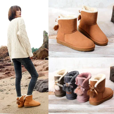 

New Woman Shoes Warm Winter Women Snow Boots Solid Flock Platform Ankle Boots Casual Flats Comfortable Shoes Cotton Female Shoes