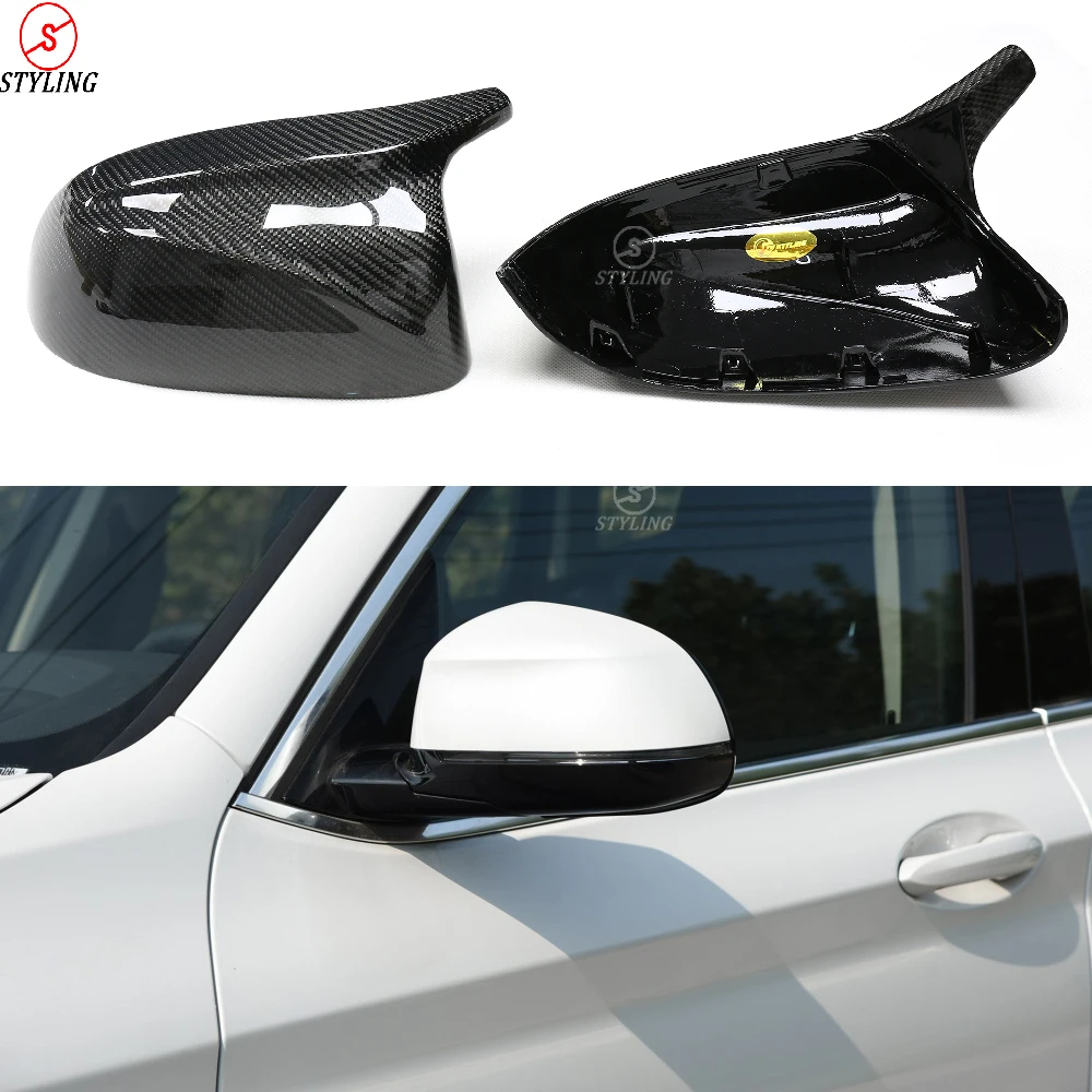 

Carbon Fiber Mirror Cover For BM W X3 G01 X4 G02 X5 G05 2018-UP Replacement Style Rear Side View Mirror Cover M Look With M Logo