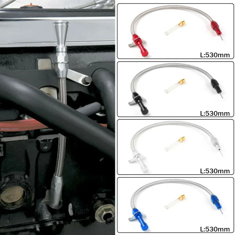 

New Red Flexible Stainless Transmission Dipstick For GM Chevrolet TH350 TH400 Turbo Dipstick Billet Aluminum Stainless Steel