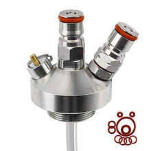 Мини-дозатор крана бочонка пива с шариковым замком и шлангом 304 из нержавеющей стали, набор инструментов для большинства бочонок с внутренней резьбой