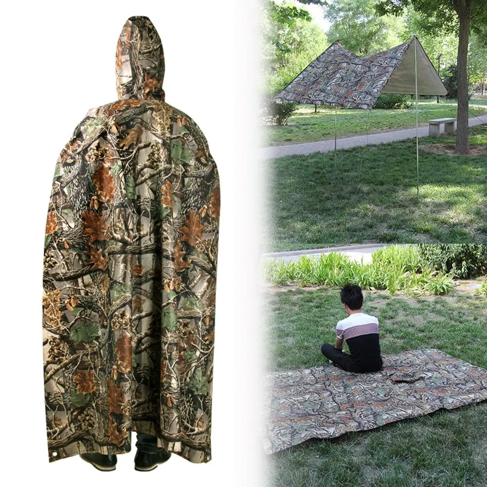 

New 3 In 1 Outdoor Waterproof Backpack Raincoat Tent Beach Mat Sun Protection Canopy