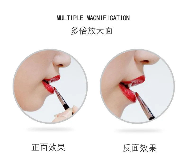 [A Generation of Fat] Metal Desktop Double-Sided Makeup Mirror European Style Hotel Bathroom 3 Times Amplifier Beauty Cosmetic M