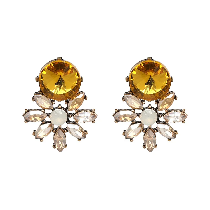 

Pomegranate Mango Alloy Diamond Set Earrings Europe And America Cool Top Grade Ear Stud AliExpress Hot Sales Cross Border Supply