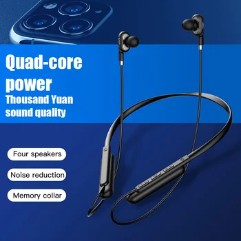 

Bluetooth 5.0 Earphone Headphones HIFI Stereo Wireless TWS Earbuds Noise Cancel Phone Neckband Handsfree Earpiece With Mic