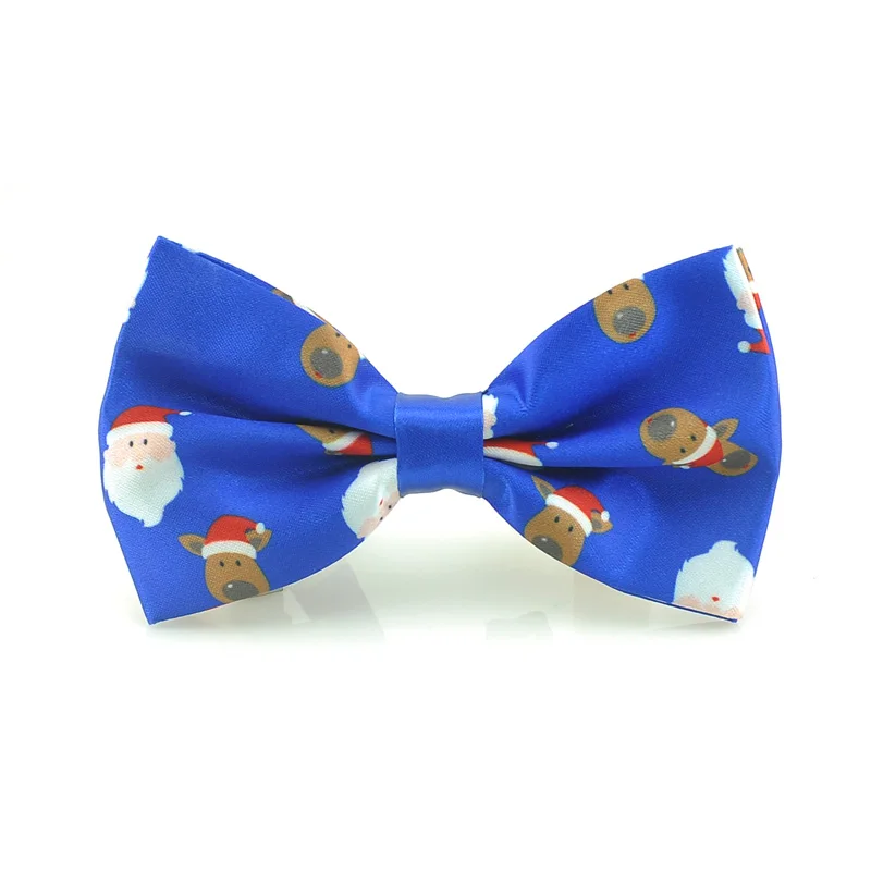 Christmas men blue Красивый Рождественский галстук-бабочка для женщин и мужчин, смокинг в стиле унисекс, классический 17 X-Mas узор, смешанные вечерние галстуки, регулируемый галстук-бабочка - Цвет: Christmas men blue
