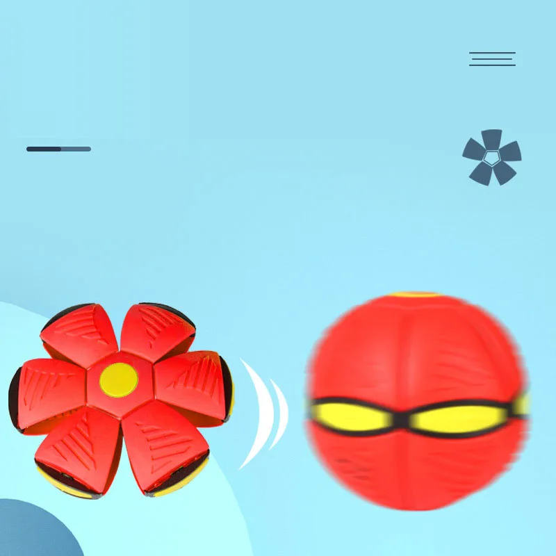 Flying UFO Flat Throw Disc Ball With LED Light Toy Kid Outdoor Garden Basketball Game Decompression ball deformation toy - Image 3