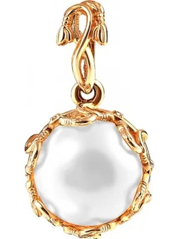 

Примаэксклюзив pendant with pearls and cubic zirconia in red gold