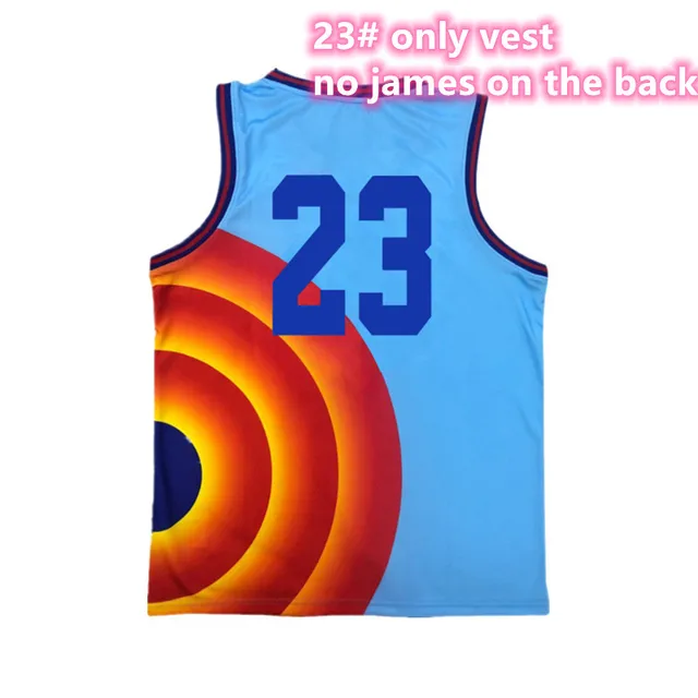 Movie Space Jam 2 Kids Jersey Vest Shirt Shorts Cosplay James Tune Squad Suit Summer Boys Girls Fashion Sportswear Clothes 23No James only vest