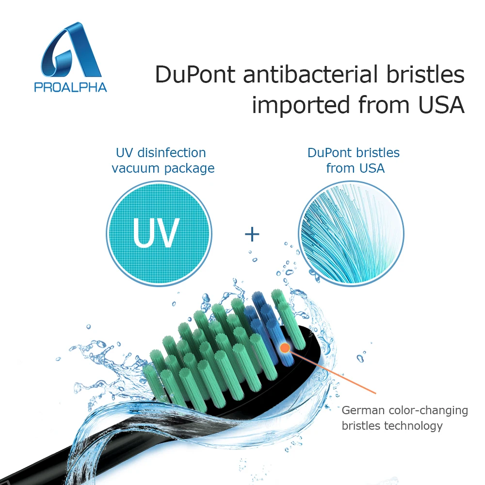Proalpha Upgrade Electric Toothbrush heads Ultrasonic Toothbrushes with Sonic Replacement Tooth Brush Cepillo Dental Oral Hygien Proalpha Upgrade Electric Toothbrush heads Ultrasonic Toothbrushes with Sonic Replacement Tooth Brush Cepillo Dental Oral Hygien