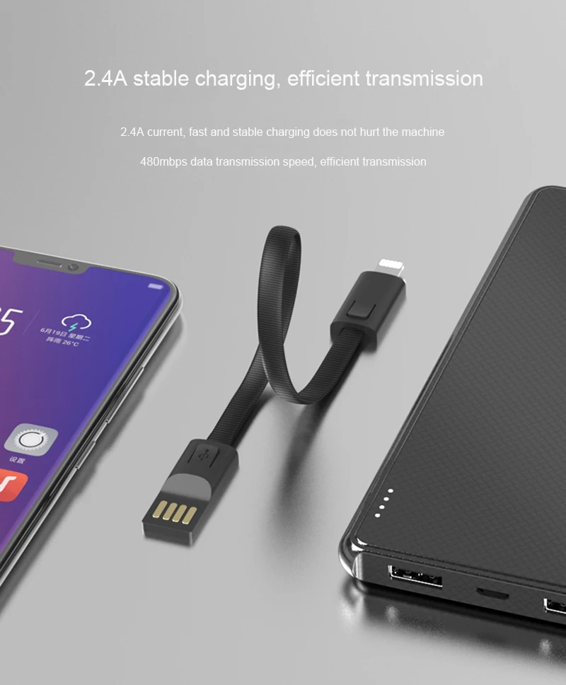 Брелок Шнур зарядное устройство USB кабель для iPhone X XR XS Max 11 Pro 6 6S 7 8 Plus 5 5S iPad Быстрая зарядка брелок кабель для передачи данных