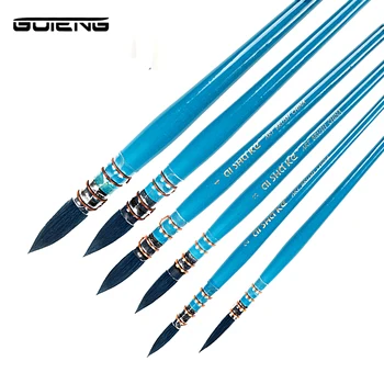 

Wooden Writing Brush For Artist Professional French Style Pointed Painting Brushes For Watercolor Art Supplies Watercolor Paint