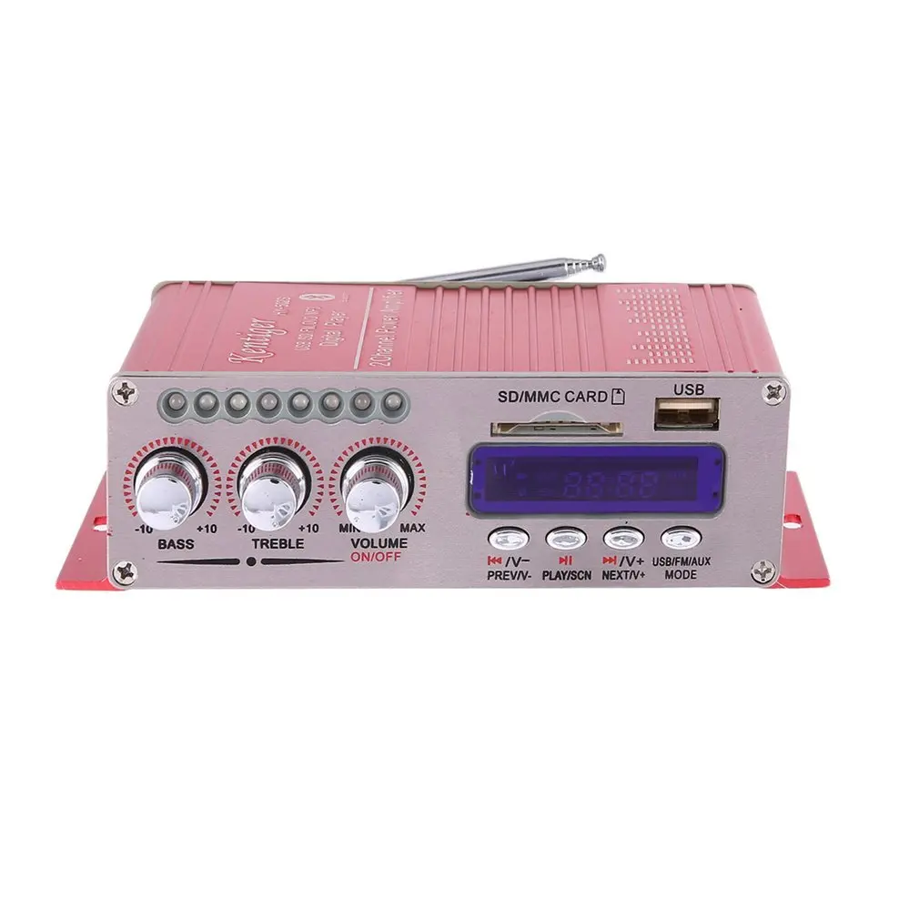 Мини Bluetooth Hi-Fi стерео аудио Bluetooth усилитель мощности FM/MP3/SD/USB/DVD для iPod телефона автомобиля мотоцикла