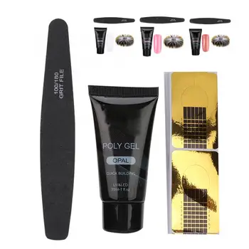 

Manicure Professional Nail Extension Gel Poly Gel Builder DIY Paper Tray Nail File Manicure Tool Acrylic Nail Kit