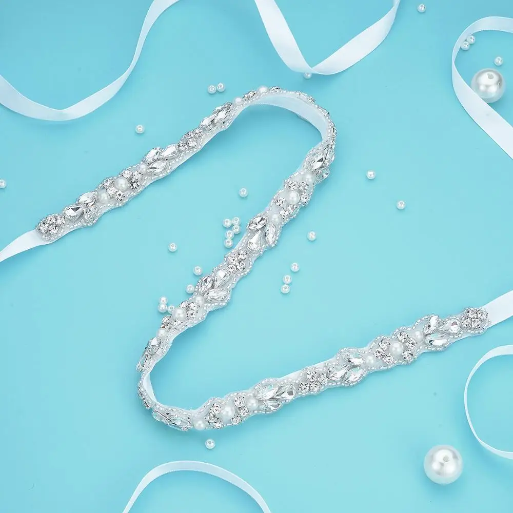 Rhinestones Bridal Belt Diamond Wedding Dress Belt with Crystal Wedding Sash for Dress Accessories 1PC bridal waistband,bridal dress decoration