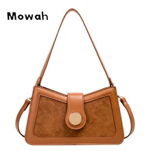 Mowah, матовые винтажные женские сумки, сумка с ромбовидной решеткой, маленькая квадратная сумка на плечо, корейский стиль, сумка через плечо, BIW444 PM49