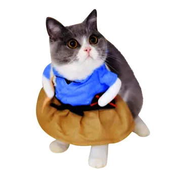 

Cat Costumes Urashima Taro Cosplay Suit for Pets Halloween Christmas Party Apparel Funny Cat Clothes Vetement Chat S-XL Dress