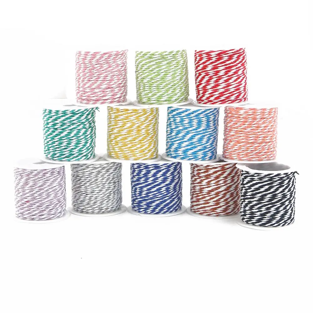 Cotton Rope 1.5mm Baker Twine Cord Christmas Wedding Decoration Gift Packaging 10Meters/roll