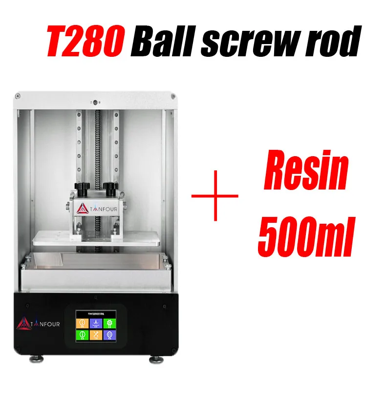 T280 TIANFOUR Смола SLA 3d принтер 2k 8,9 дюймов Большой ЖК dlp 405nm УФ-светильник для вылечения impresora 3d принтер diy комплект Фотон келант s400 - Цвет: T280 500ml resin