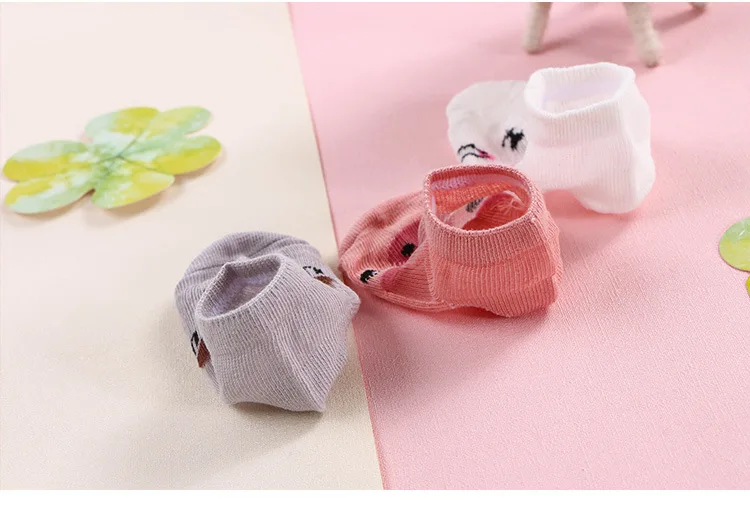 Summer Mesh Thin CHILDREN'S Socks Viscose Children's Socks Short Babies' Socks Semi-Permeable Cartoon Cat Baby Short Socks