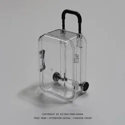 Creative Mini Trolley Case Small Personalized Storage Jewelry Box Fashion Simple Transparent Trolley Travel Bag Finishing Box
