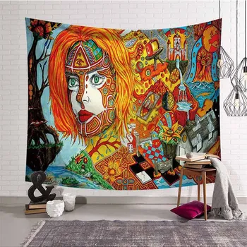 

2019 New Creative Psychedelic Buddha Statue Chakra Tapestry Wall Hanging Home Decoration Wall Tapestry Blanket Thin Beach Towel