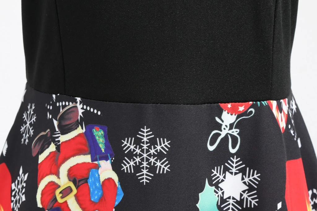 JAYCOSIN Robe Vintage Dress Autumn Women Christmas Dress New Year Festival Long Sleeve Tree Casual Vintage Winter Dress 918