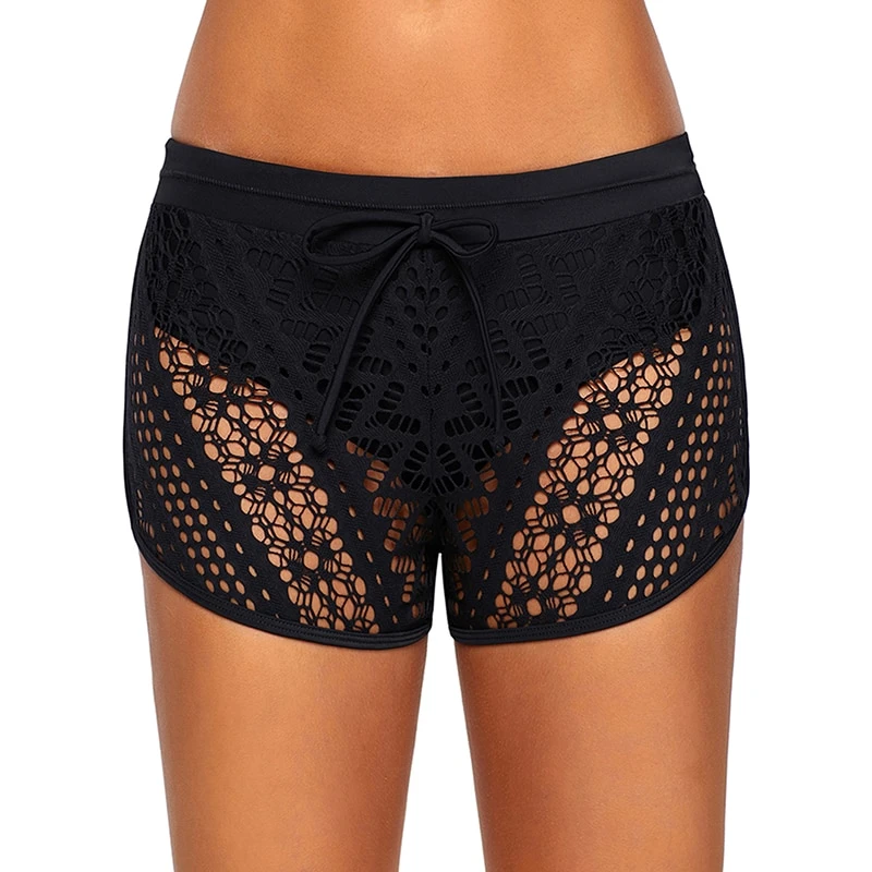 high waisted fishnet shorts