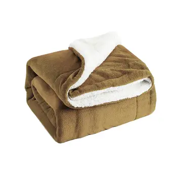 

Cashmere Blanket Autumn And Winter Thickened Double-Layer Flannel Woollen Blanket PVC Drawstring Bag
