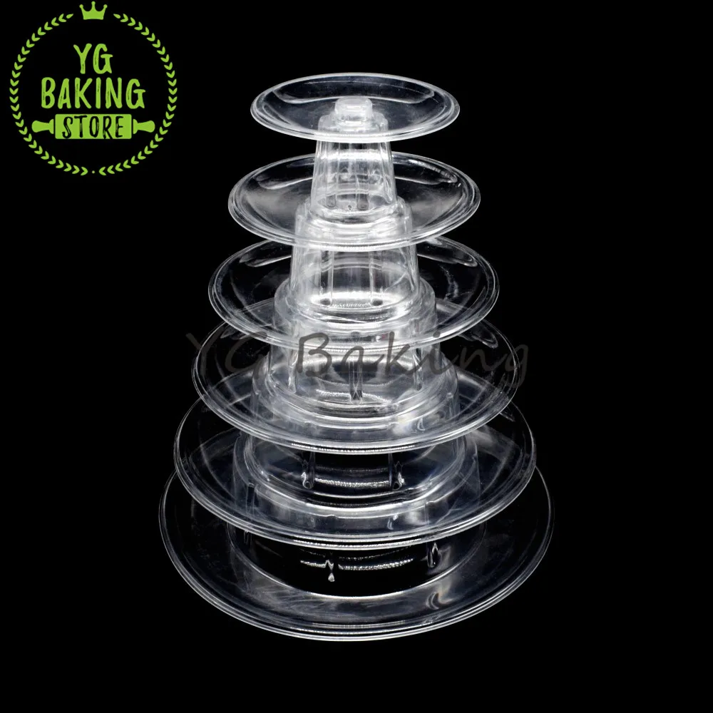 4/6 Layer Macarons Display Tower Wedding Fondant Cake Decorating Supplies PVC Macaron Tower Stand Fondant Kitchen Cake Tool