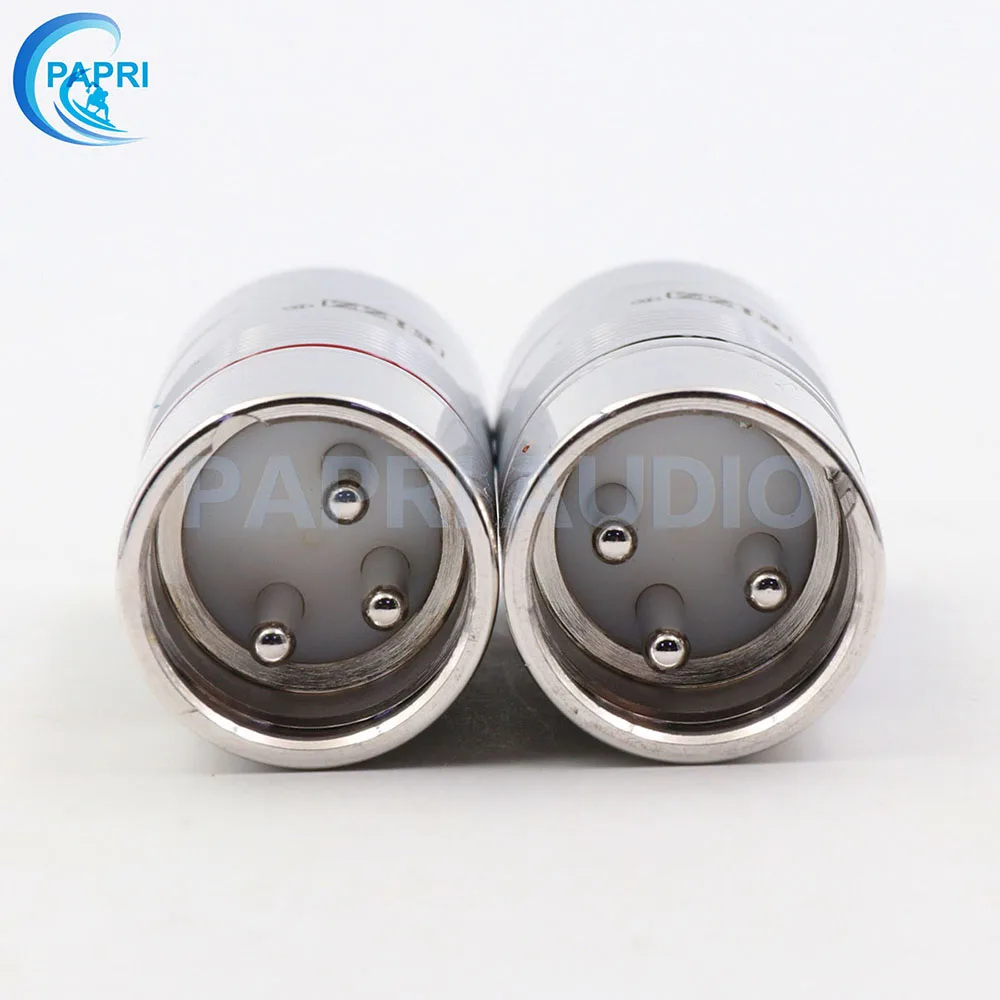 PAPRI EIZZ 3pin Платиновый штекер XLR разъем с родиевым покрытием Jack баланс Plug Аудио 2 шт.