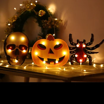 

Halloween Lights Outdoor Decorative Led Lights Diwali Styling Lamp Night Light Helloween Spider Bat Pumpkin Ghost Skull Lights