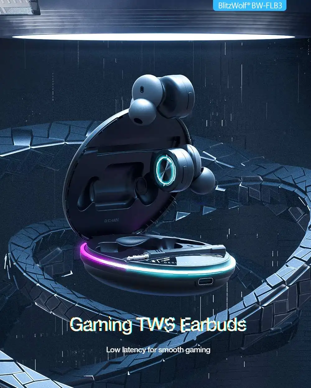 Blitzwolf - BW-FLB3 Gaming TWS Bluetooth V5.0 Earphone description image