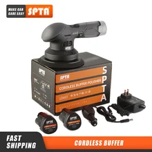 

SPTA 12V Cordless Buffer Polisher 8mm DA Polisher with 2 2.0Ah Battery Variable Speed Polisher Kit for waxing