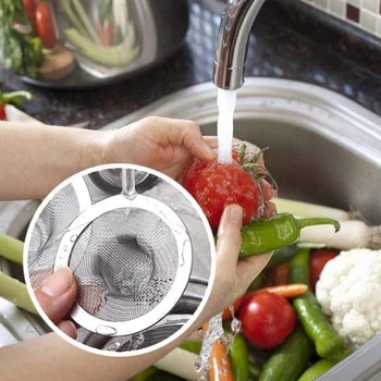 

Filter Drain Tool Effective Kitchen Net Practical Sink Strainer Stainless Steel Fine Mesh Bathroom Sink Strainer Drain Tool