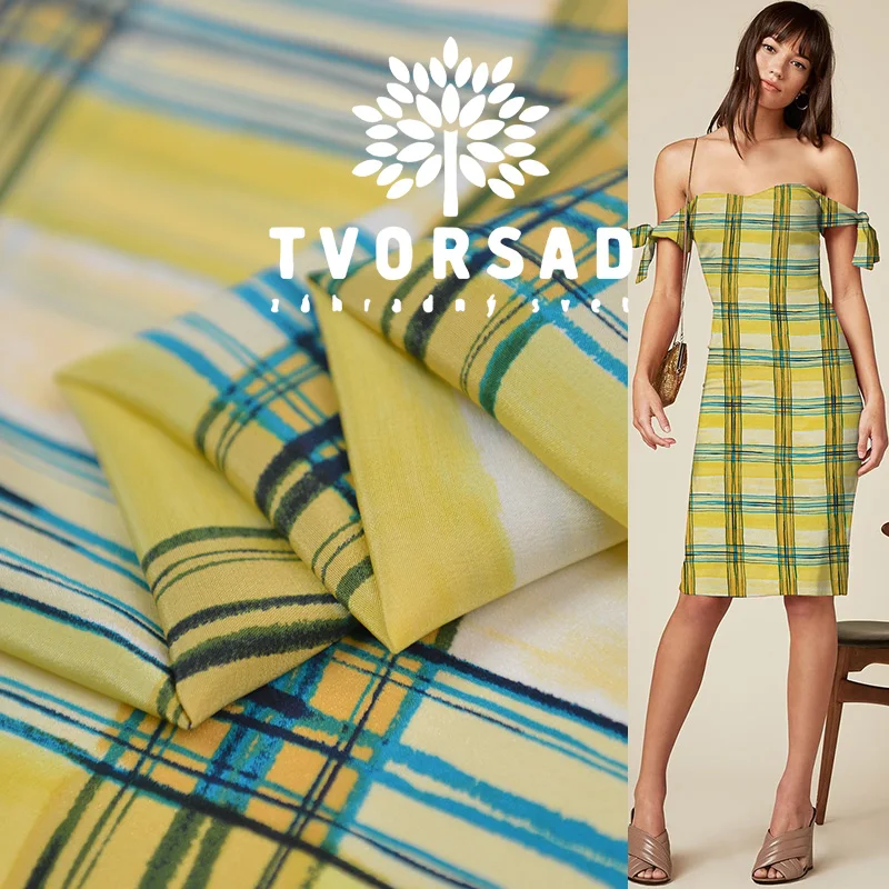 19 Осенняя Новинка 138 см ширина шелк крепдешин для женщин платье Простота печати модная ткань Diy шитье Распродажа