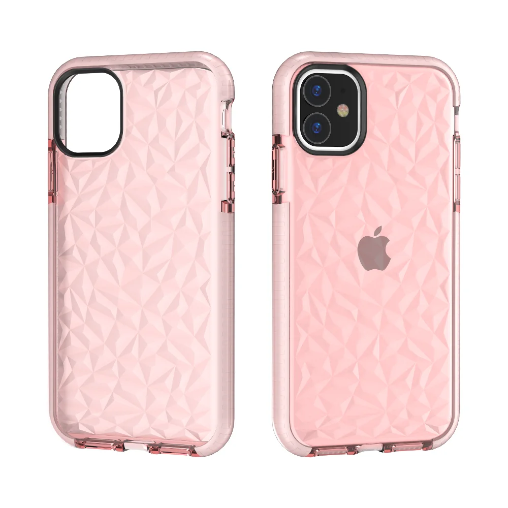100 шт./лот прозрачный алмаз зерна ТПУ+ D30 высокого качества чехол для iPhone 6 7 8 X XS XR XS Max 6 7 8 plus 11 Pro максимальный чехол