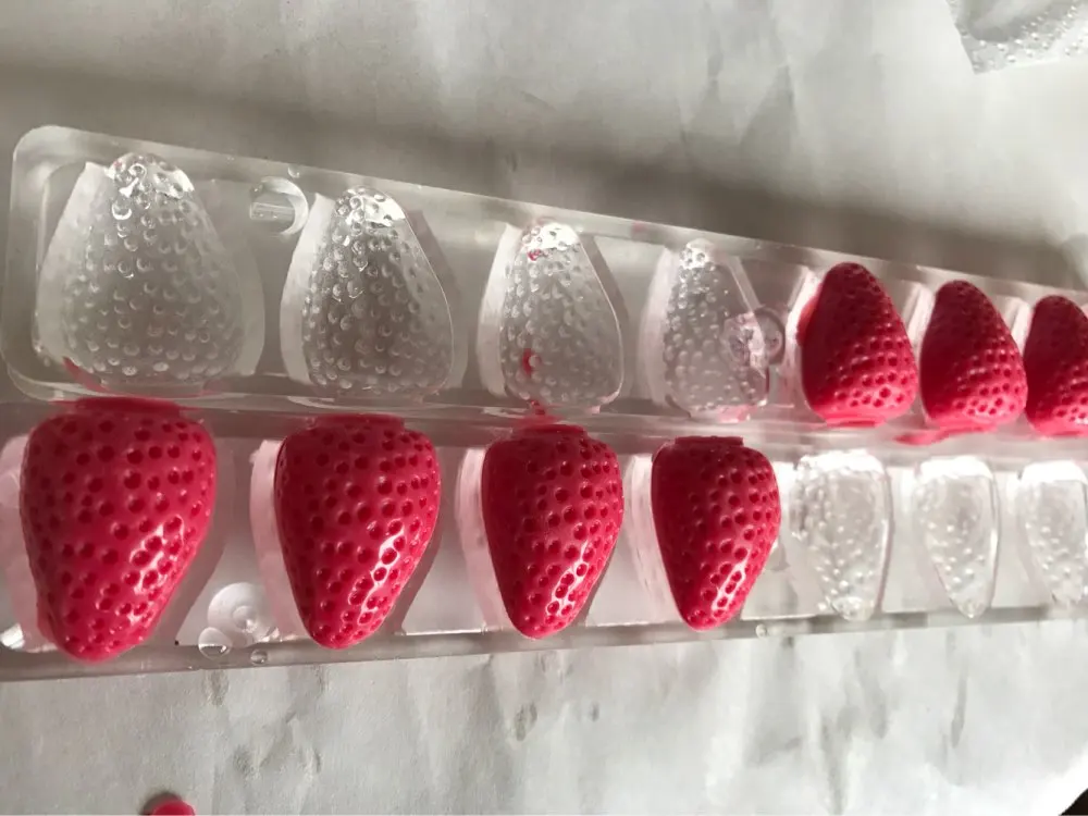 Новый дизайн новейшие формы для выпечки Клубничная Форма 3D Конфеты желе Твердые